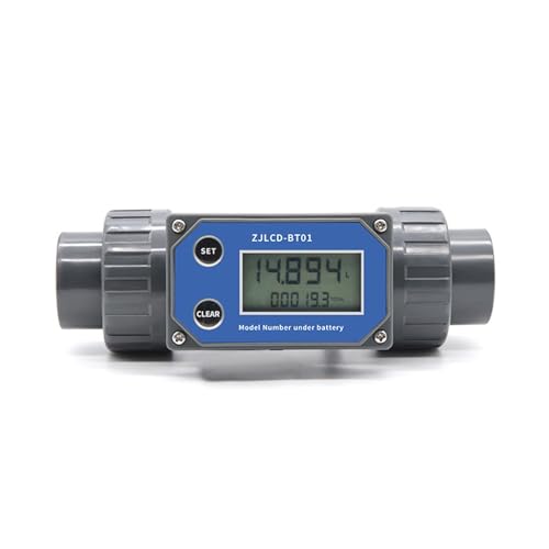 OPFVUJIKX Digitaler Turbinendurchflussmesser Durchflussmesser Messgerät PCB Elektronischer Durchflussanzeiger Sensorzähler Benzin Kraftstoff Kerosin Methanol Wasser 25MM(DN25) von DIKKAC