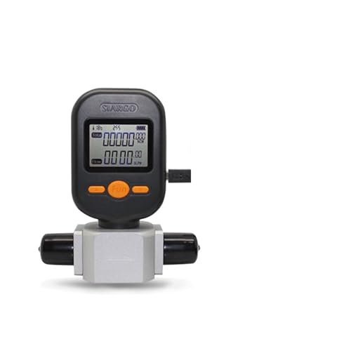 OPFVUJIKX Durchflussmesser, Gas, Luft, Sauerstoff, Digitalanzeige, Stickstoff, 0 – 200 l/min (SLPM), MF5712, hochpräziser tragbarer Gasdurchfluss-/Luftmassenmesser von DIKKAC
