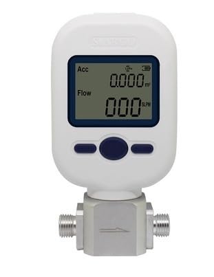 OPFVUJIKX Durchflussmesser, tragbar, 0–20 l/min, MEMS 20 l, digitaler Gasmassendurchflussmesser, tragbarer Gas-/Luftdurchflusstester, digitales Anzeigemessgerät von DIKKAC