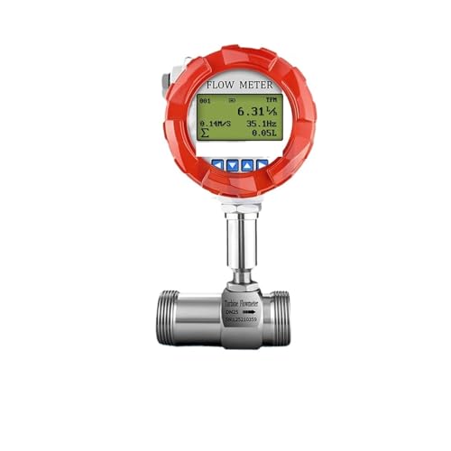 OPFVUJIKX Durchflussmessgeräte, Flüssigbenzin-Milchalkohol-Puls 4-20 mA RS485-Wasserdurchflussmesser(DN6 SS304) von DIKKAC