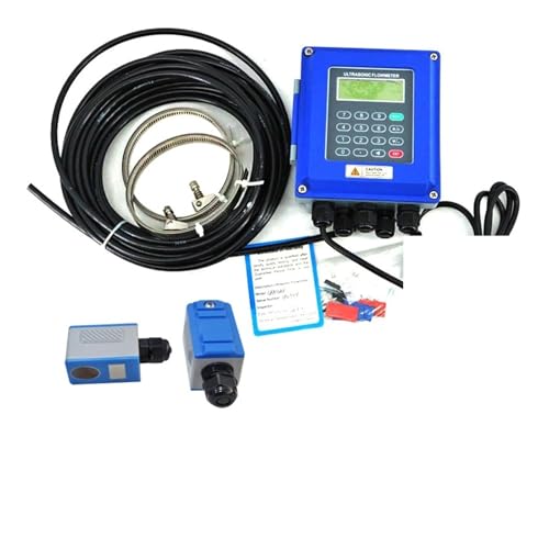 OPFVUJIKX TUF-2000B Wandmontierter Wasserdurchflussmesser-Wandler Optionaler SD-Speicherklemmsensor Digitaler Ultraschall-Durchflussmesser for Flüssigkeiten(Host Plus TS-2-HT) von DIKKAC