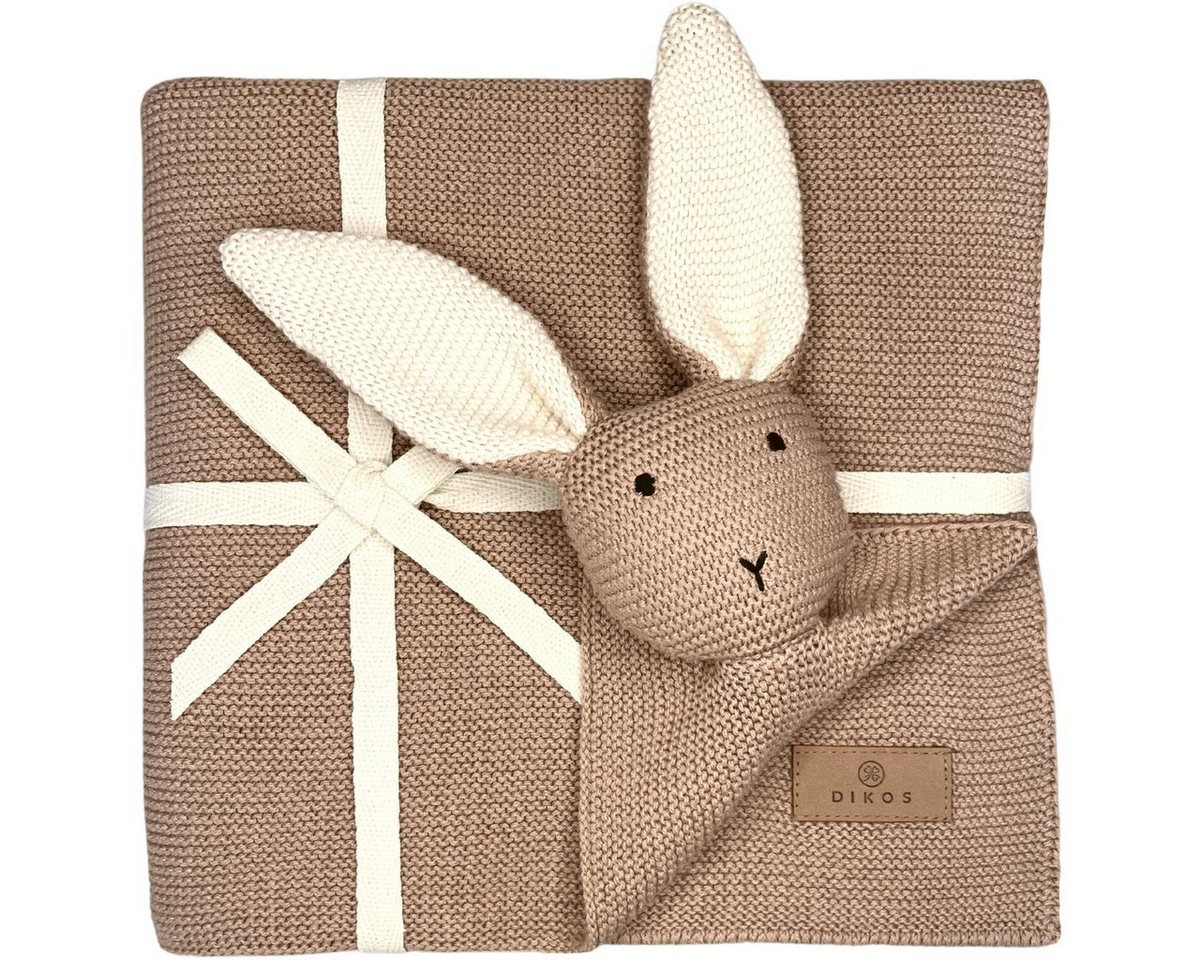 Babydecke DIKOS® Babydecke SCHMUSE-HASE Baby Geschenk Mädchen Junge Geschenkset, DIKOS, Geschenk zur Geburt, PREMIUM Qualität, 100 % BIO Baumwolle, nachhaltig von DIKOS