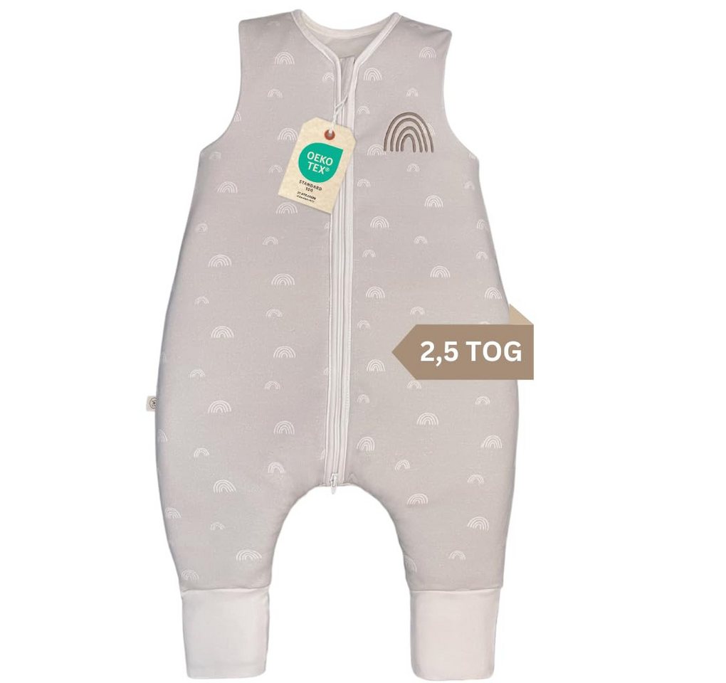 DIKOS Babyschlafsack Babyschlafsack mit Füßen 2,5 TOG REGENBOGEN von DIKOS