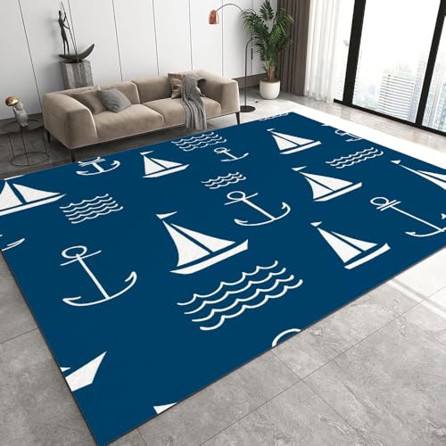 DILANI Anker Ozean Kurzflor Teppich Matten rutschfeste FußMatte Kinderteppich Modern 3D Kawaii Kinder Spielteppiche FüR Schlafzimmer Flur Wohnzimmer Boden Teppich 120x160 cm DILANI Anker Ozean Kurzflor Teppich Matten rutschfeste FußMatte Kinderteppich Modern 3D Kawaii Kinder Spielteppiche FüR Schlafzimmer Flur Wohnzimmer Boden Teppich 120x160 cm von DILANI