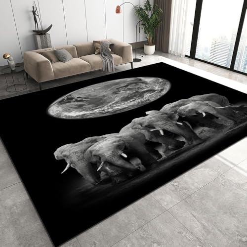 DILANI Elefant Kurzflor Teppich Matten rutschfeste FußMatte Kinderteppich Modern 3D Afrika Tiere Kinder Spielteppiche FüR Schlafzimmer Flur Wohnzimmer Boden Teppich 180x240 cm DILANI Elefant Kurzflor Teppich Matten rutschfeste FußMatte Kinderteppich Modern 3D Afrika Tiere Kinder Spielteppiche FüR Schlafzimmer Flur Wohnzimmer Boden Teppich 180x240 cm von DILANI