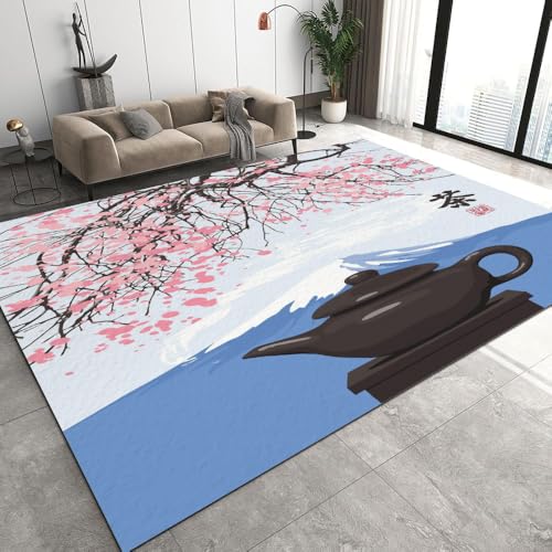 DILANI Japanische Kirschblüten Kurzflor Teppich Matten rutschfeste FußMatte Kinderteppich Modern 3D Vulkan Fuji Kinder Spielteppiche FüR Schlafzimmer Flur Wohnzimmer Boden Teppich 140x200 cm DILANI Japanische Kirschblüten Kurzflor Teppich Matten rutschfeste FußMatte Kinderteppich Modern 3D Vulkan Fuji Kinder Spielteppiche FüR Schlafzimmer Flur Wohnzimmer Boden Teppich 140x200 cm von DILANI