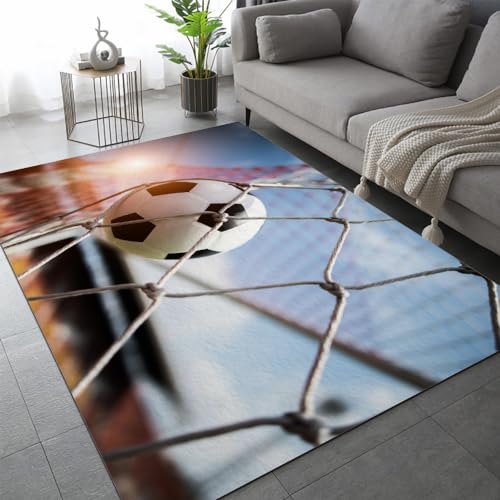 DILANI Teppich Wohnzimmer Schlafzimmer 3D Fußball Teppich Kinderzimmer Kurzflor Teppiche rutschfeste Spielteppiche Sport Flauschig Weich Soft Flanell Outdoor Carpet Matte 160x230 cm DILANI Teppich Wohnzimmer Schlafzimmer 3D Fußball Teppich Kinderzimmer Kurzflor Teppiche rutschfeste Spielteppiche Sport Flauschig Weich Soft Flanell Outdoor Carpet Matte 160x230 cm von DILANI
