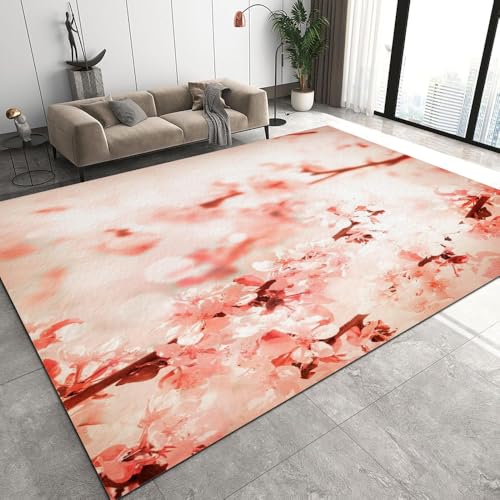 Japanische Kirschblüten Kurzflor Teppich Matten rutschfeste FußMatte Kinderteppich Modern 3D Natürliche Landschaft Kinder Spielteppiche FüR Schlafzimmer Flur Wohnzimmer Boden Teppich 120x160 cm Japanische Kirschblüten Kurzflor Teppich Matten rutschfeste FußMatte Kinderteppich Modern 3D Natürliche Landschaft Kinder Spielteppiche FüR Schlafzimmer Flur Wohnzimmer Boden Teppich 120x160 cm von DILANI