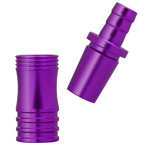 DILAW® Shisha Aluminium Schlauchadapter 18/8 Schliff Set 2-teilig Universal Hookah Wasserpfeife Alu Manyak,Opal,Vatos Menge: 3er Pack, Farbe: Violett von DILAW