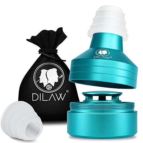 DILAW® Shisha ECO Molassefänger mit Gewinde - Universal aus Aluminium mit Adapter, Vorkühler-Aufsatz passt Universell für alle Shishas, 18er Schliff Einfach auf den Kopfadapter stecken, Türkis von DILAW