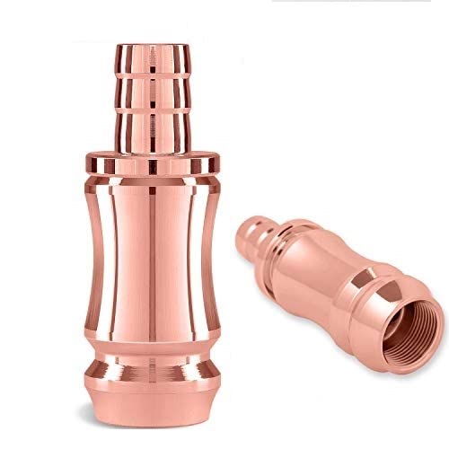 DILAW® Shisha TRIPHAN V2A Edelstahl Schlauchadapter 18/8 Schliff Set 2-teilig Universal Hookah Wasserpfeife zubehör, Menge:3er Pack, Farbe:Rosé Gold von DILAW