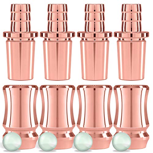 DILAW® Shisha TRIPHAN V2A Edelstahl Schlauchadapter 18/8 Schliff Set 2-teilig Universal Hookah Wasserpfeife zubehör, Menge:4er Pack, Farbe:Rosé Gold von DILAW