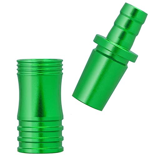 DILAW® Shisha Aluminium Schlauchadapter 18/8 Schliff Set 2-teilig Universal Hookah Wasserpfeife Alu Manyak,Opal,Vatos Menge: 1er Pack, Farbe: Grün von DILAW