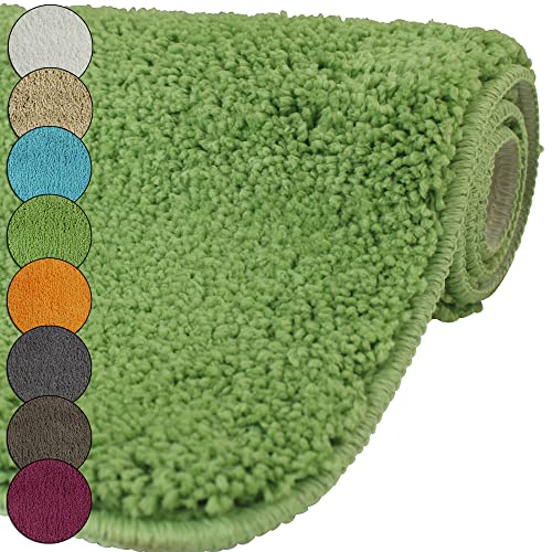 DILUMA | Badematte 50x80 cm Grün | Badteppich | Flauschiger Hochflor, Weich, rutschfest, Saugstark DILUMA | Badematte 50x80 cm Grün | Badteppich | Flauschiger Hochflor, Weich, rutschfest, Saugstark von DILUMA