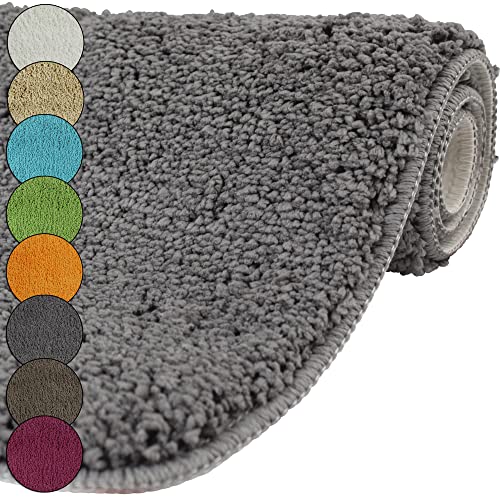 DILUMA | Badematten Set 2 Teilig Badematte 50x80 und WC Vorleger 45x50 cm Grau | Badteppich Set | Flauschiger Hochflor, Weich, rutschfest, Saugstark DILUMA | Badematten Set 2 Teilig Badematte 50x80 und WC Vorleger 45x50 cm Grau | Badteppich Set | Flauschiger Hochflor, Weich, rutschfest, Saugstark von DILUMA