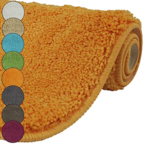 DILUMA | Badematten Set 2 Teilig Badematte 50x80 und WC Vorleger 45x50 cm Orange | Badteppich Set | Flauschiger Hochflor, Weich, rutschfest, Saugstark DILUMA | Badematten Set 2 Teilig Badematte 50x80 und WC Vorleger 45x50 cm Orange | Badteppich Set | Flauschiger Hochflor, Weich, rutschfest, Saugstark von DILUMA