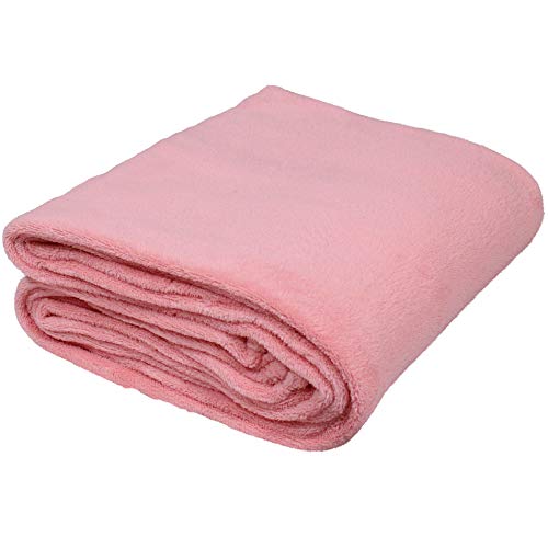 DILUMA Kuscheldecke SoftFleece 150x200 cm Rosa - Couchdecke flauschig weich, waschbar, fusselfrei - Wohndecke für Couch, Sofa, Terrasse, Garten - Frei von Schadstoffen nach Oeko-Tex100 von DILUMA