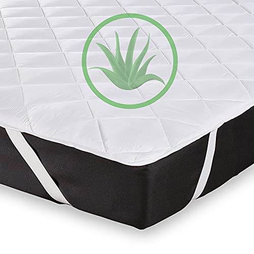 DILUMA - Matratzenauflage 90x200 cm mit Aloe Vera Veredelung - Pflegend, Hautfreundlich, Atmungsaktiv - Matratzentopper für Matratzen & Boxspringbetten von DILUMA