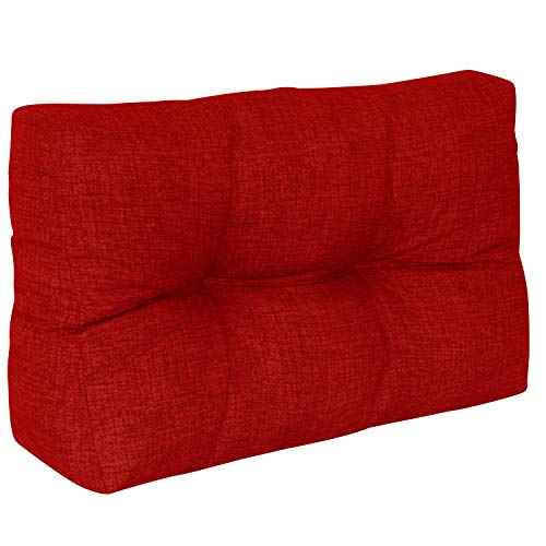 DILUMA | Palettenkissen Comfort Modell 2021 | Rückenlehne 60x40 cm Rot | Für Indoor/Outdoor, Wasserabweisend von DILUMA