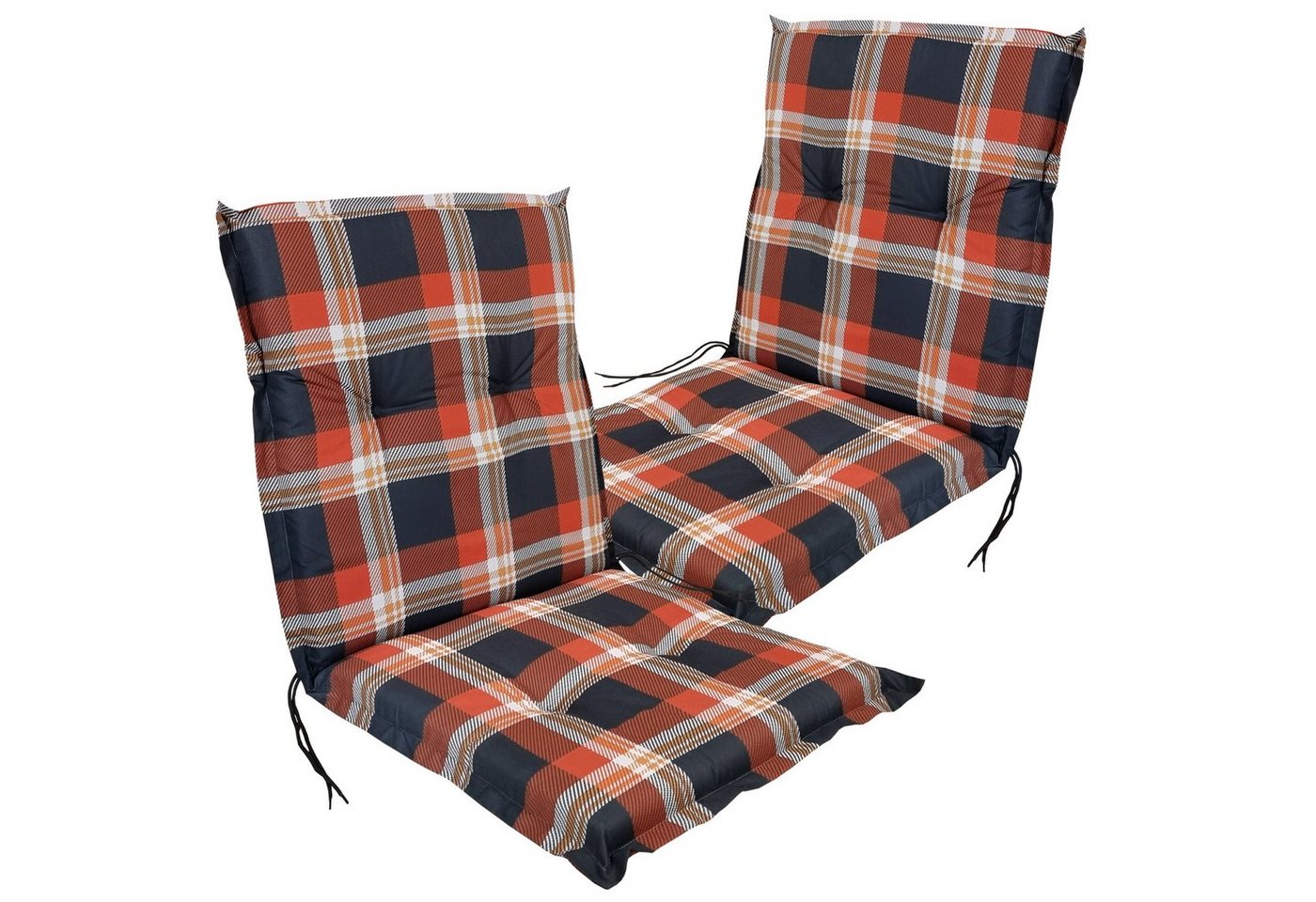 DILUMA Sitzauflage Niedriglehner Auflage Naxos Sitzauflage für Gartenstühle, (2 St), robuster Stoff, Sitzkomfort, extra Halterung von DILUMA