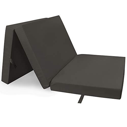 PROHEIM Klappmatratze Compact 190 x 60 x 7 cm komfortable Faltmatratze/Gästematratze mit Microfaserbezug bequemes Notbett/Gästebett, Farbe:Anthrazit PROHEIM Klappmatratze Compact 190 x 60 x 7 cm komfortable Faltmatratze/Gästematratze mit Microfaserbezug bequemes Notbett/Gästebett, Farbe:Anthrazit von DILUMA
