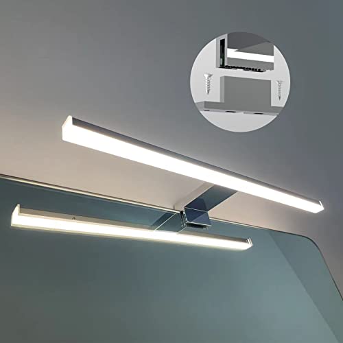 DILUMEN Spiegellampe Badezimmer, 10w 800lm 40cm, LED Spiegelschrank Beleuchtung, Spiegelleuchte Bad Moderne,Spiegel Lampe Bad, Naturweiß 4000K Badleuchte von DILUMEN