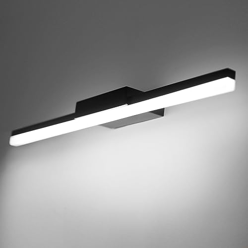 DILUMEN Spiegelleuchte Bad LED-Wandleuchte 56cm,1200lm 14W Schwarz Badlampe Wand Metall KaltesWeiß 6000K 230V Badezimmer lampe wand, Badleuchte Wandleuchte IP44 Wasserdicht. von DILUMEN