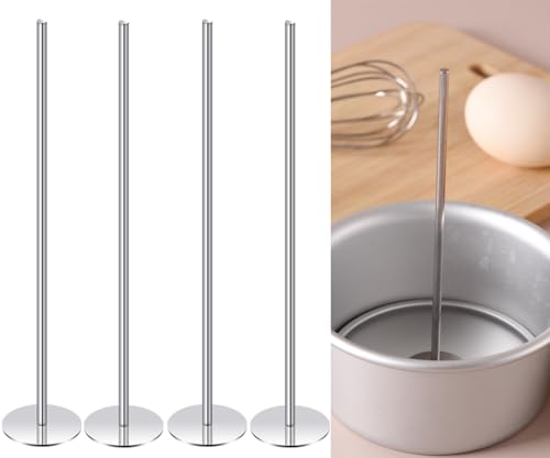 DILUSILK 4 Stück Backzubehör Kuchen Heizstab - 14 cm Edelstahl Backen Heizkern Hitzestab für Back- und Kochzubehör, Kuchendekoration Backwerkzeuge von DILUSILK