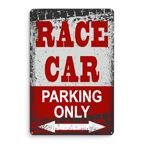 Race Car Parking Only Schild Raumdekoration für Jungen – 20,3 x 30,5 cm Blechschilder Männerhöhle Geschenke für Garage Race Car Parking Only Schild Raumdekoration für Jungen – 20,3 x 30,5 cm Blechschilder Männerhöhle Geschenke für Garage von DIMARONGTON