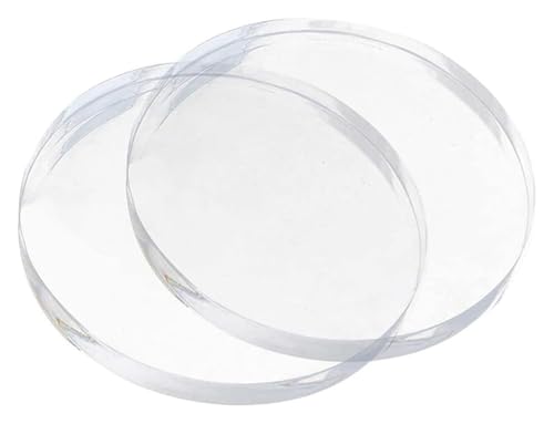 Klare Kreise Acrylplatte, 2 Stück klare runde Acrylscheiben, Dicke 4 mm, runde Acrylplatte, ideal for Displaydesigns und DIY-Projekte(Diameter 140mm) von DIMEIYAN