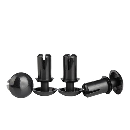 Nylonklemmen, Zierleisten-Druckverschlüsse, Nylon-Kunststoff-R-Typ-Expansionsnietklemmen-Schraubenmutter, PC-Platinen-Befestigungsschnalle, hitzebeständig 2/2,7/3,1/3,6/4,1/5,1(Black,R3550 (100pcs)) von DIMEIYAN