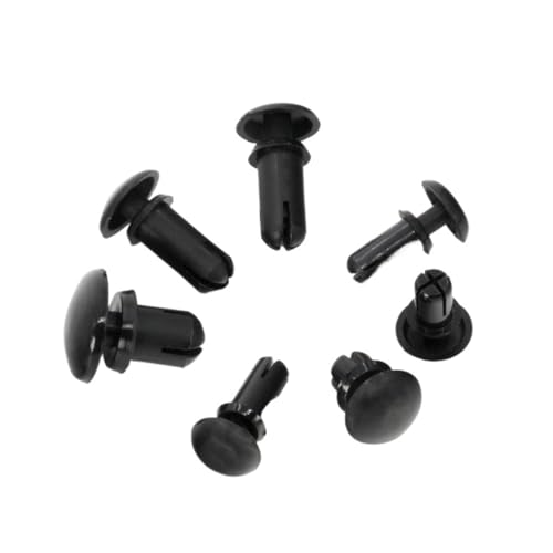 Nylonklemmen, Zierleisten-Druckverschlüsse, Nylon-Pressnietmutter, R-Typ, Expansionsnagel, Kunststoff-Abstandshalter, Schnallenclip(Black,R5055 (100pcs)) von DIMEIYAN