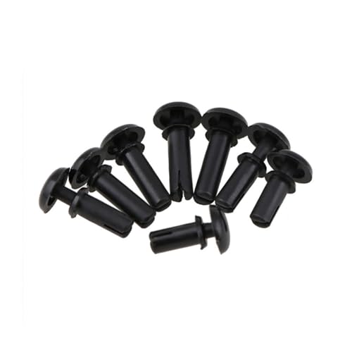 Nylonklemmen, Zierleisten-Druckverschlüsse, R-Typ-Expansionsnietmutter-Schnallenclip, Kunststoff-Drucknieten, Motherboard-Befestigungsabstandshalter(Black,R3555 100pcs) von DIMEIYAN
