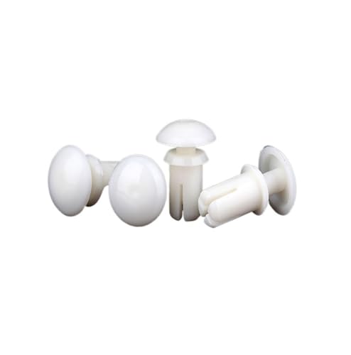 Nylonklemmen, Zierleisten-Druckverschlüsse, R-Typ-Expansionsnietmutter-Schnallenclip, Kunststoff-Drucknieten, Motherboard-Befestigungsabstandshalter(White,R5085 100pcs) von DIMEIYAN