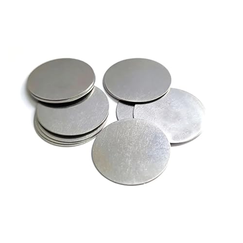 Runde Metallplatte, Metalle, runde Bleche, 4/5/20/50 Stück, Durchmesser 3,1–100 mm, Dichtung aus Edelstahl 304, kreisförmiges Blech, Dicke 0,2–0,8(18x1mm 50Pcs) von DIMEIYAN