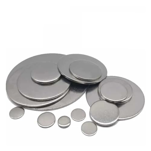 Runde Metallplatte, Metalle, runde Platte, 1/2/3/5/10 Stück, aus Edelstahl 304, 6–80 mm dick, 1/1,3/1,8/2,7(1.8mm*21mm 5pcs) von DIMEIYAN