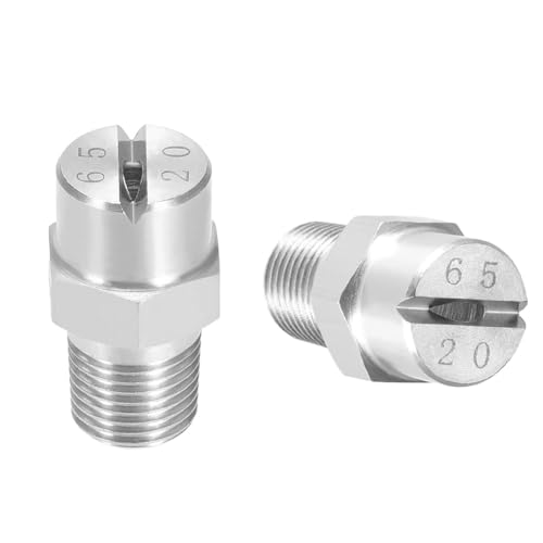 Sprühdüsenspitze, Flachstrahldüse 304 Edelstahl 65 Grad Mehrfachöffnungsgewinde Packung mit 5 oder 10(No.03: 1/4 (1.1 Mm Aperture),10pcs) von DIMEIYAN