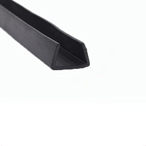 U-förmige Gummidichtung, 3,28 Fuß schwarzer Gummi-Kantenschutz, Gummistreifen, wetterbeständiger Metallkantenschutz(15mm x 20mm) von DIMEIYAN