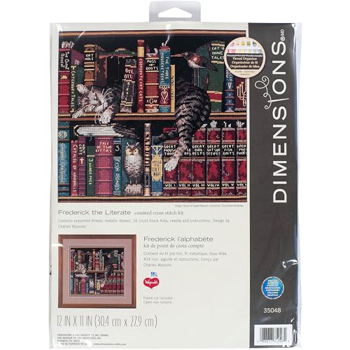 Dimensions FRED'CK The Literate Zählmusterpackung mit Zählmuster, Baumwolle und Aida, Mehrfarbig, 1 von Dimensions