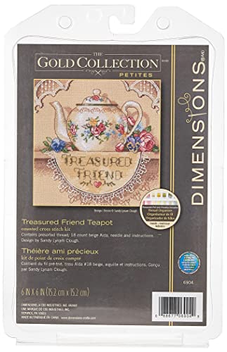 Dimensions D06904 Gold Petite, gezählte X Stitch, gehütet Teekanne von Dimensions