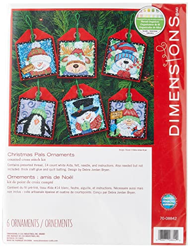 Dimensions Gezählter Kreuzstick Set, Pack of 6, Christmas Pals von Dimensions