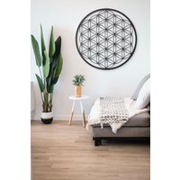 3D-Druck - Blume Des Lebens Wanddekoration Puzzlesystem Durchmesser 75cm von DIMENSIONSSCHMIEDE