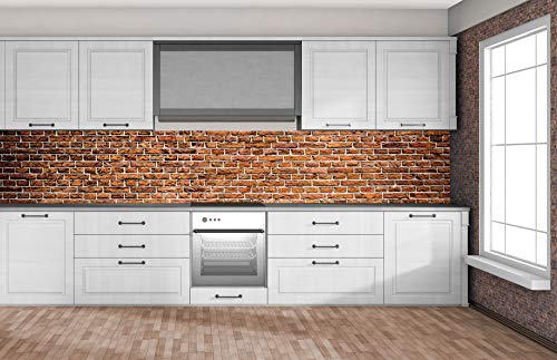 Dimex Küchenrückwand Folie selbstklebend ALTE ZIEGELWAND | Klebefolie - Dekofolie - Spritzschutz für Küche | Made in EU - 350 cm x 60 cm von Dimex