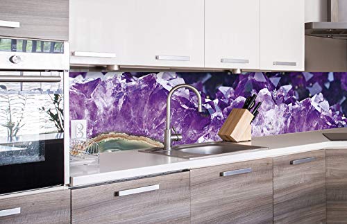 DIMEX Küchenrückwand Folie selbstklebend Amethyst | Klebefolie - Dekofolie - Spritzschutz für Küche | Made in EU - 260 cm x 60 cm von DIMEX