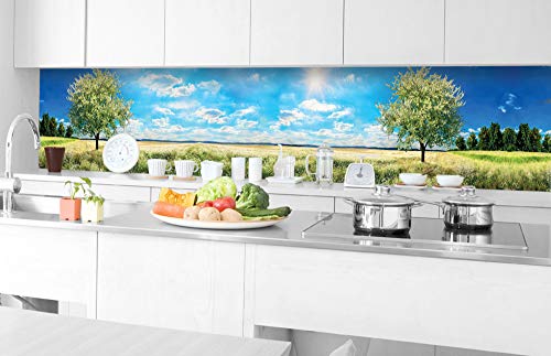 DIMEX Küchenrückwand Folie selbstklebend Baum AUF Wiese | Klebefolie - Dekofolie - Spritzschutz für Küche | Made in EU - 350 cm x 60 cm von DIMEX