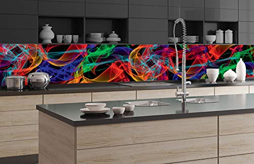 Küchenrückwand Folie selbstklebend ELEGANTE LINIEN | Klebefolie - Dekofolie - Spritzschutz für Küche | Made in EU - 350 cm x 60 cm von DIMEX