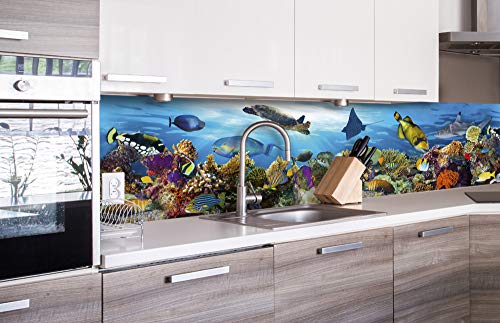 DIMEX Küchenrückwand Folie selbstklebend Fische IM Ozean | Klebefolie - Dekofolie - Spritzschutz für Küche | Made in EU - 260 cm x 60 cm von DIMEX