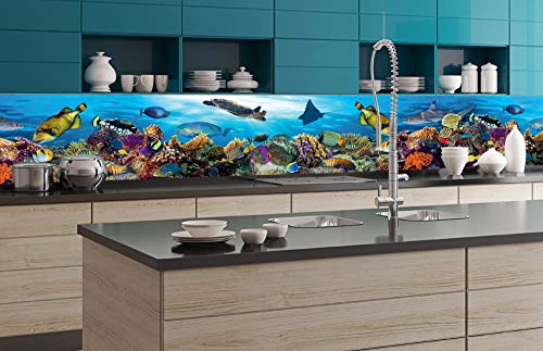 Küchenrückwand Folie selbstklebend FISCHE IM OZEAN | Klebefolie - Dekofolie - Spritzschutz für Küche | Made in EU - 350 cm x 60 cm von DIMEX