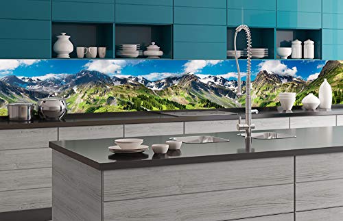 DIMEX Küchenrückwand Folie selbstklebend GEBIRGE | Klebefolie - Dekofolie - Spritzschutz für Küche | Made in EU - 350 cm x 60 cm von DIMEX