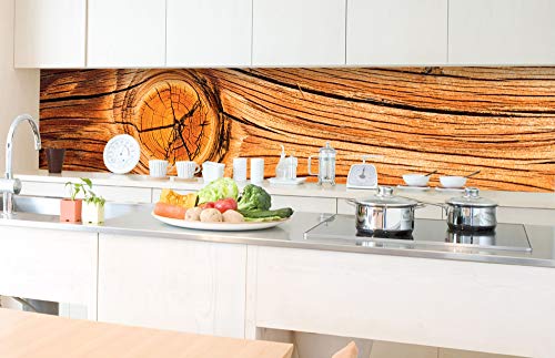 Küchenrückwand Folie selbstklebend HOLZ KNOTEN | Klebefolie - Dekofolie - Spritzschutz für Küche | Made in EU - 350 cm x 60 cm von DIMEX